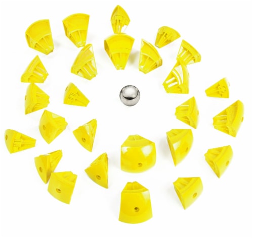 Geomag Kor Egg - Yellow - 55 Piece Creative Magnet Playset Perspective: top