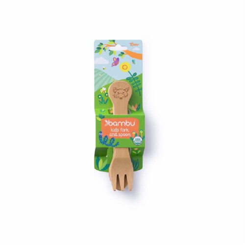 Bamboo Kid's Fork & Spoon (18M+) Perspective: top