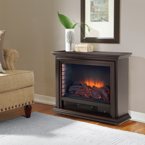 Pleasant Hearth Sheridan Mobile Infared Fireplace - Espresso Perspective: top