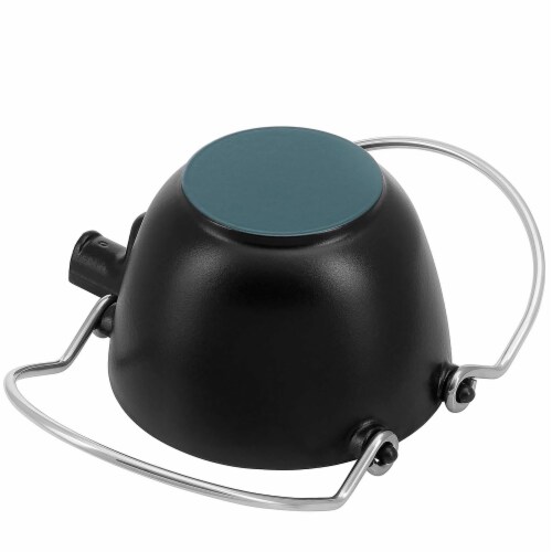 Staub Cast Iron 1-qt Round Tea Kettle - Matte Black Perspective: top