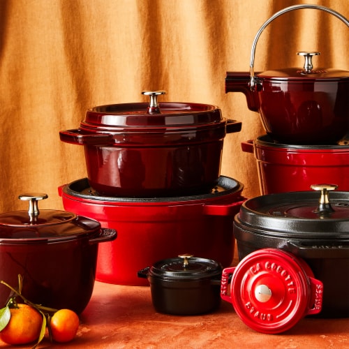 Staub 4-Quart Round Cast Iron Cocotte Grenadine