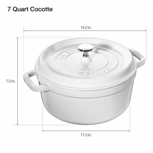 Staub Cast Iron Round Cocotte, Dutch Oven, 5.5-quart, serves 5-6, Made in  France, Cherry, 5.5-qt - Kroger