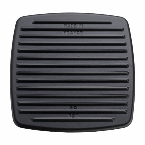 Staub 12 Cast Iron Square Grill Pan - Matte Black