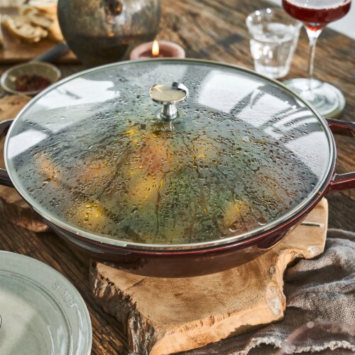 Staub Cast Iron 4.5-qt Perfect Pan - Grenadine Perspective: top