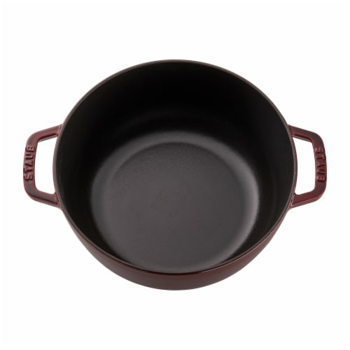 Staub Cast Iron 3.75-qt Essential French Oven Rooster - Grenadine Perspective: top