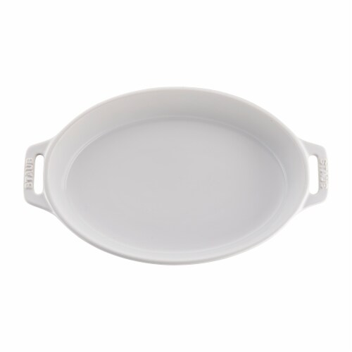 Staub Ceramic 2-pc Oval Baking Dish Set - White Perspective: top