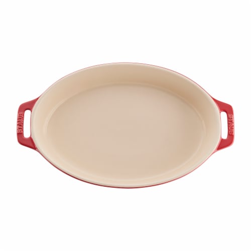 Staub Ceramic 2-pc Oval Baking Dish Set - Cherry Perspective: top