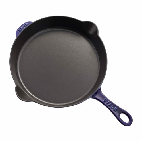 Staub Cast Iron 11-inch Traditional Skillet - Dark Blue Perspective: top