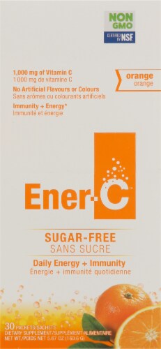 Ener-C™ Sugar Free Orange Dietary Supplement Packets 1000mg Perspective: top