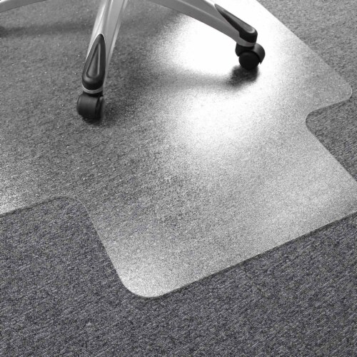Floortex Solutions FR1115223LR 48 x 60 Inch Clear Office Floor Chair Mat w Lip 1 Piece Harris Teeter
