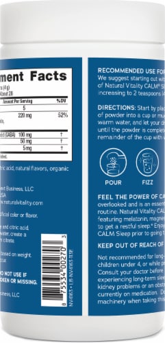 Natural Vitality CALM Mixed Berry Flavored Sleep Magnesium Supplement Drink Mix Perspective: top