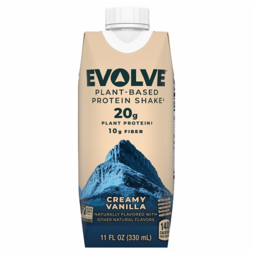 Evolve® Plant-Based Creamy Vanilla Protein Shake Multipack Perspective: top