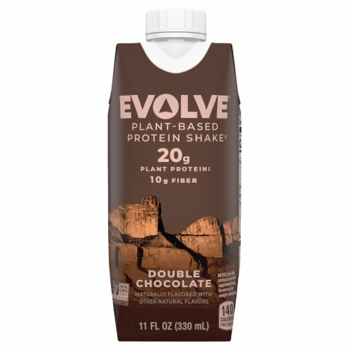 Evolve® Plant-Based Double Chocolate Protein Shake Multipack Perspective: top