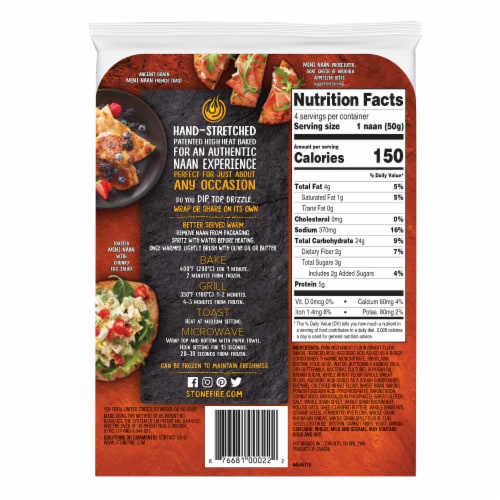 Stonefire® Ancient Grain Mini Naan Perspective: top