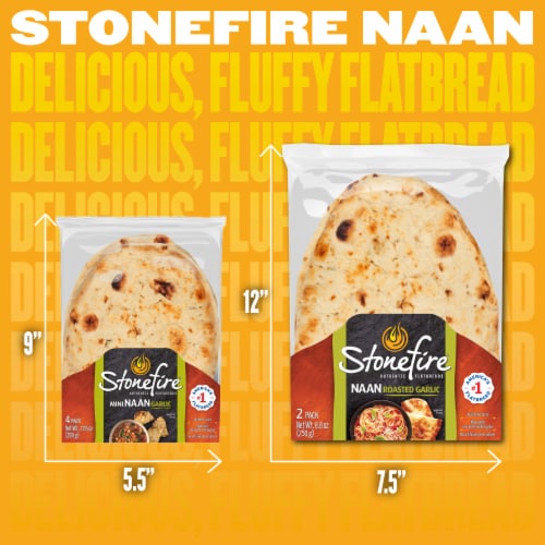 Stonefire® Garlic Mini Naan Perspective: top