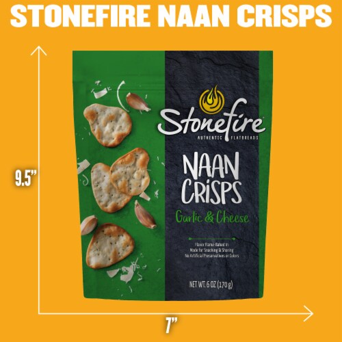 Stonefire® Garlic Cheese Naan Crisps Perspective: top