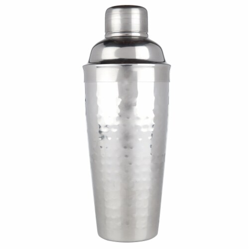 Viski Hammered Stainless Steel Cocktail Shaker Perspective: top