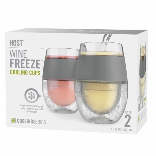 True Fabrications Freeze Cooling Wine Glass Perspective: top