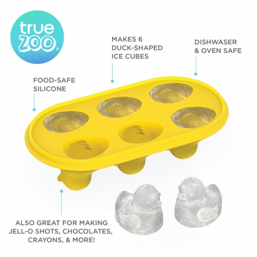 True Sphere Ice Tray, Dishwasher-Safe Silicone Ice Mold, Makes 6 Ice Spheres,  Blue