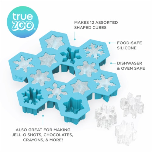 Truezoo Snowflake Silicone Ice Cube Tray Perspective: top