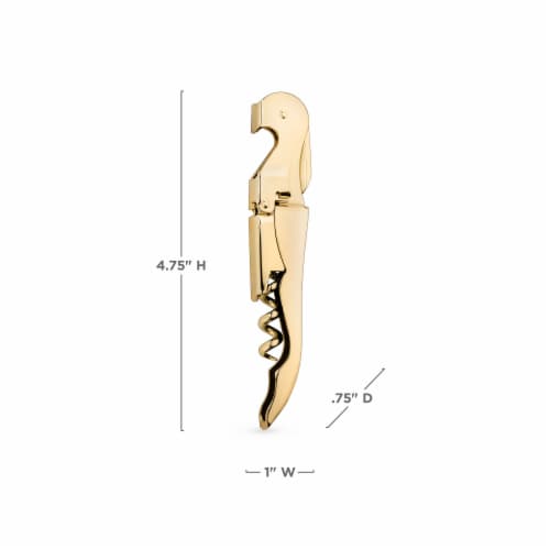 Gold Signature Double Hinged Corkscrew by Viski Perspective: top