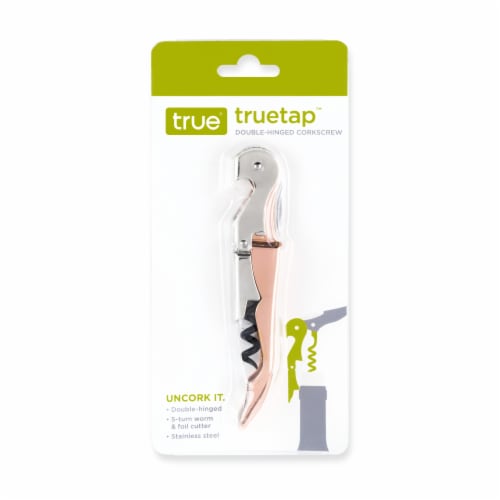 Truetap™ Copper Double Hinged Waiter's Corkscrew by True Perspective: top
