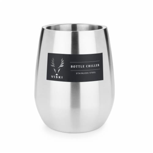 Stainless Steel Bottle Chiller by Viski® Perspective: top