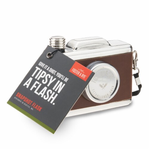 Stainless Steel Snapshot Flask by Foster & Rye™ Perspective: top