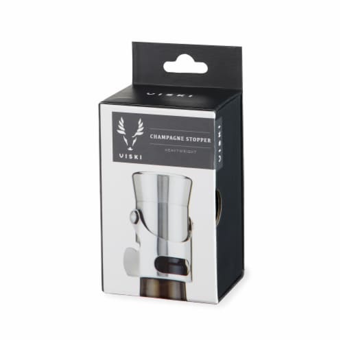 True Fabrications Heavyweight Champagne Stopper - Silver Perspective: top