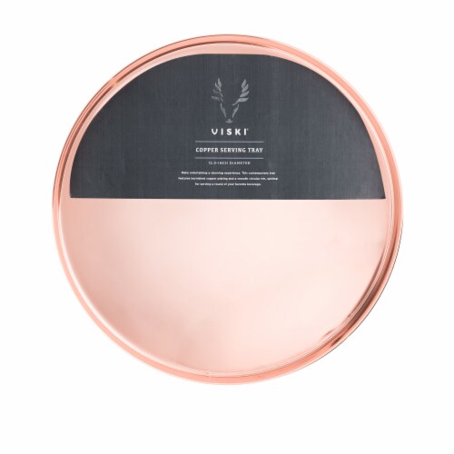 Round Copper Serving Tray by Viski® Perspective: top