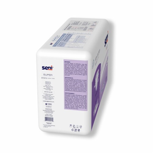 Seni Super Adult Incontinence Brief M Heavy Absorbency Breathable, S-ME25-BS1, Heavy, 25 Ct Perspective: top
