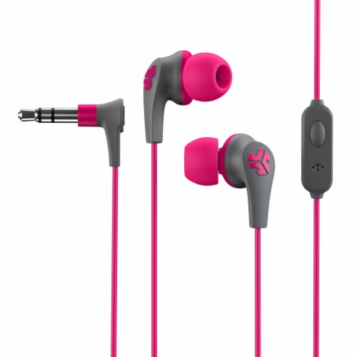 JLab Audio JBuds Pro Earbuds - Pink/Gray Perspective: top