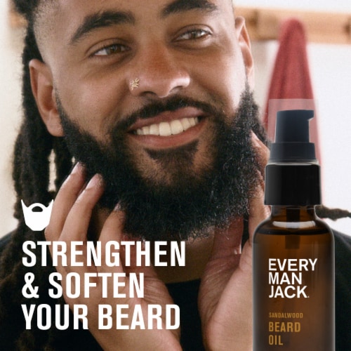 Every Man Jack® Sandalwood Hydrating Naturally Derived Beard Oil Perspective: top
