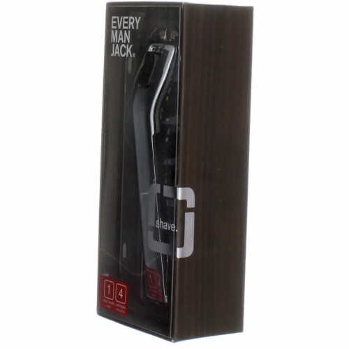 Every Man Jack Chrome Manual Razor and Cartridges Perspective: top