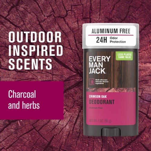 Every Man Jack® Crimson Oak Men’s Aluminum Free Natural Deodorant Perspective: top