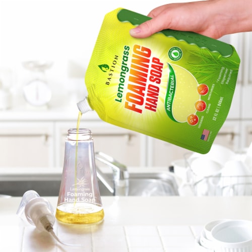 Lemongrass Antibacterial Foaming Hand Soap Perspective: top