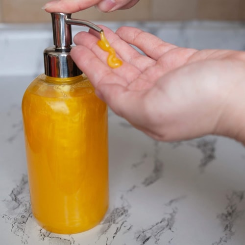 Bastion Antibacterial Hand Soap- Mango Scented Moisturizing Pearlized Liquid Hand Wash Perspective: top