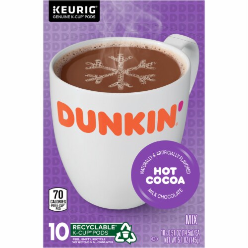 Dunkin'® Milk Chocolate Hot Cocoa K-Cup Pods Perspective: top