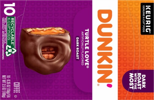 Dunkin'® Turtle Love® Dark Roast K-Cup® Coffee Pods Perspective: top
