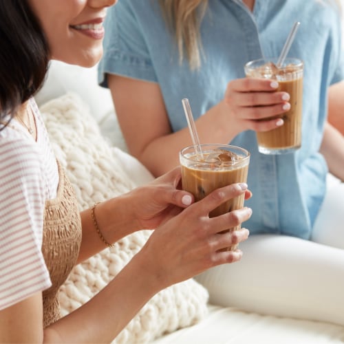 Dunkin’ Cold Iced Coffee, Powdered Instant Coffee Packs Perspective: top