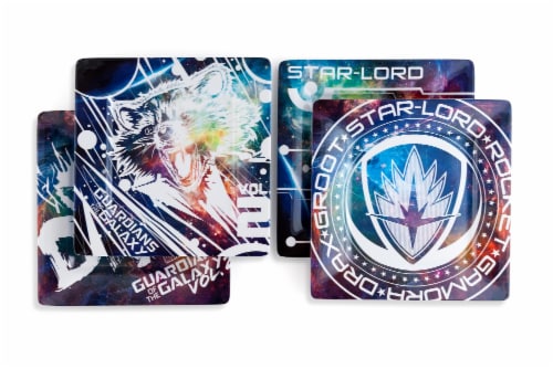 Guardians of the Galaxy Vol. 2 4-Pack 8 Plastic Plates Perspective: top
