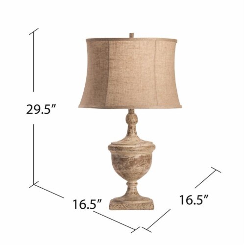 Dumont Table Lamp BROWN Resin 16.5x16.5x29.5  Farmhouse Style Perspective: top