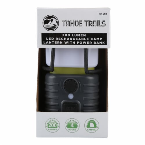 Tahoe Trails LED Rechargeable Camp Lantern Perspective: top