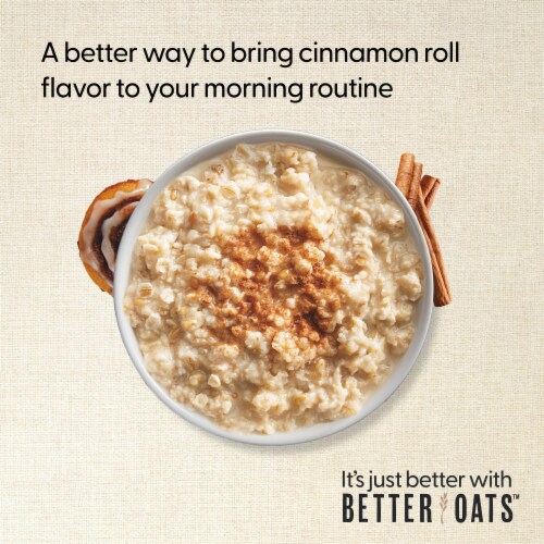 Better Oats 100 Calorie Cinnamon Roll Oatmeal with Flax Seeds Perspective: top