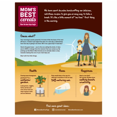 Mom's Best Oats & Honey Blend Cereal Perspective: top