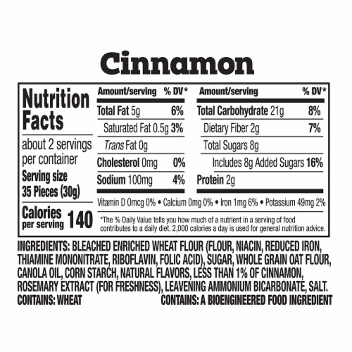 good2grow® Cinnamon Baked Oat & Wheat Snackers Perspective: top