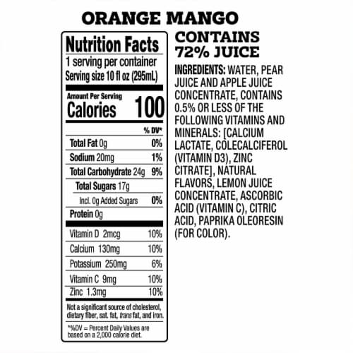 good2grow® Orange Mango Flavored Juice Beverage Perspective: top