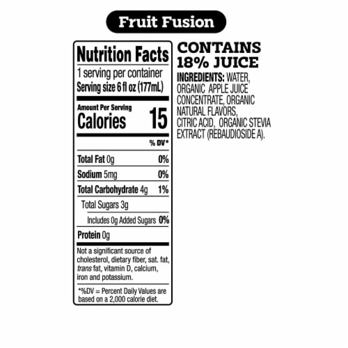 good2grow® Fruit Fusion Organic Low Sugar Juice Bottle Perspective: top