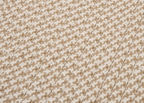 Colonial Mills Outdoor Houndstooth Tweed Rugs - Cuban Sand Perspective: top