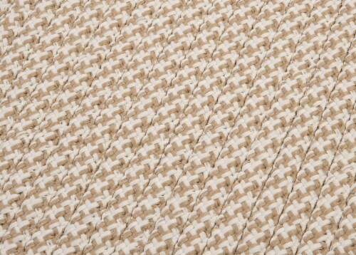 Colonial Mills Outdoor Houndstooth Tweed Rugs - Cuban Sand Perspective: top